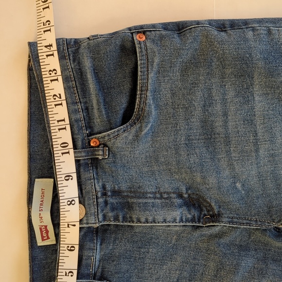 Levi's 514 Straight Distressed Jeans 16 Regular W28 x L28 Blue - Picture 14 of 16